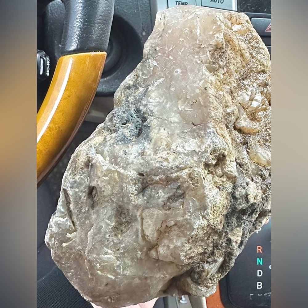 Huge Natural Milky Quartz Crystal with Mixed Elements